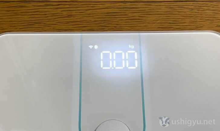 Smart Scale P2 Proに乗ると自動的に電源が入り、10秒ほど立っていれば測定終了