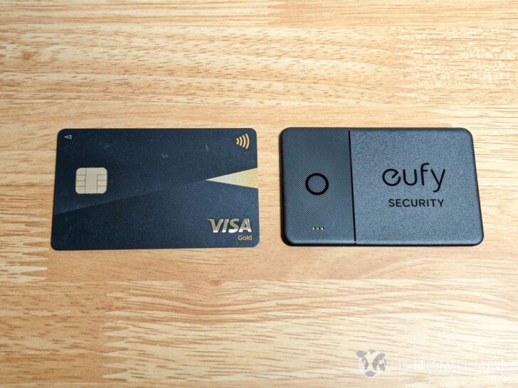 Eufy SmartTrack Cardを、クレジットカードと並べてみた