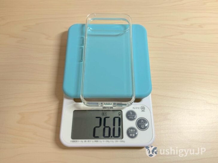 AEGISケースのみでの重さは26g