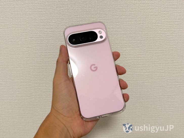 透明度は申し分なく、Pixel 9 Proの背面がきれいに見える